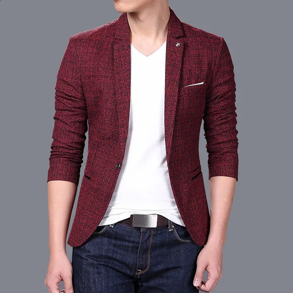 Drop coarse tweed mens wedding dress British style final custom brown bone jacket button fashion top 240812