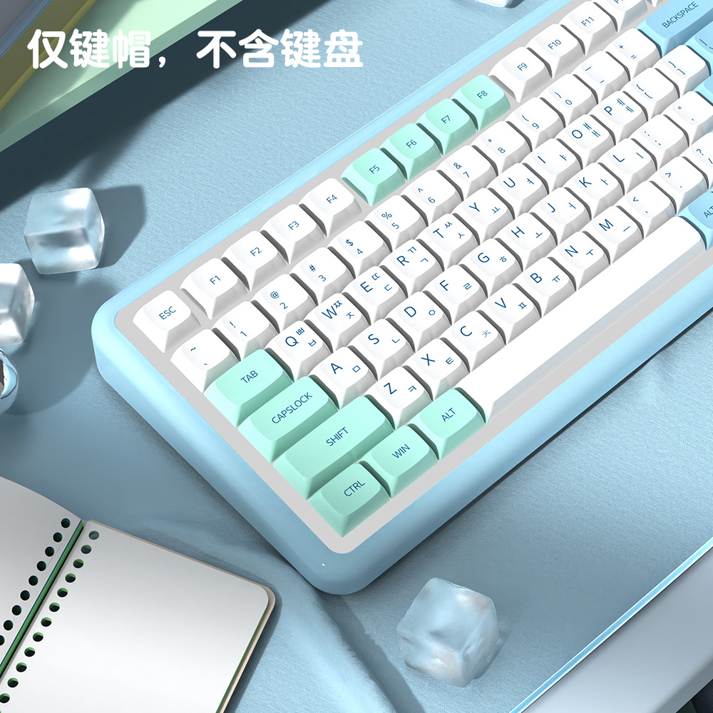 Iceberg Theme XDA Height Key Cap Multilingual Russian Korean German French Brazilian Portuguese R240813