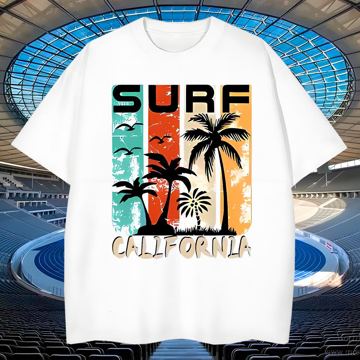 Cool Design Men Tshirts Street Wear 100% Cotton 230g Custom Print Oversized Breathable Short Sleeve beach T Shirt For Man New Designer Polos