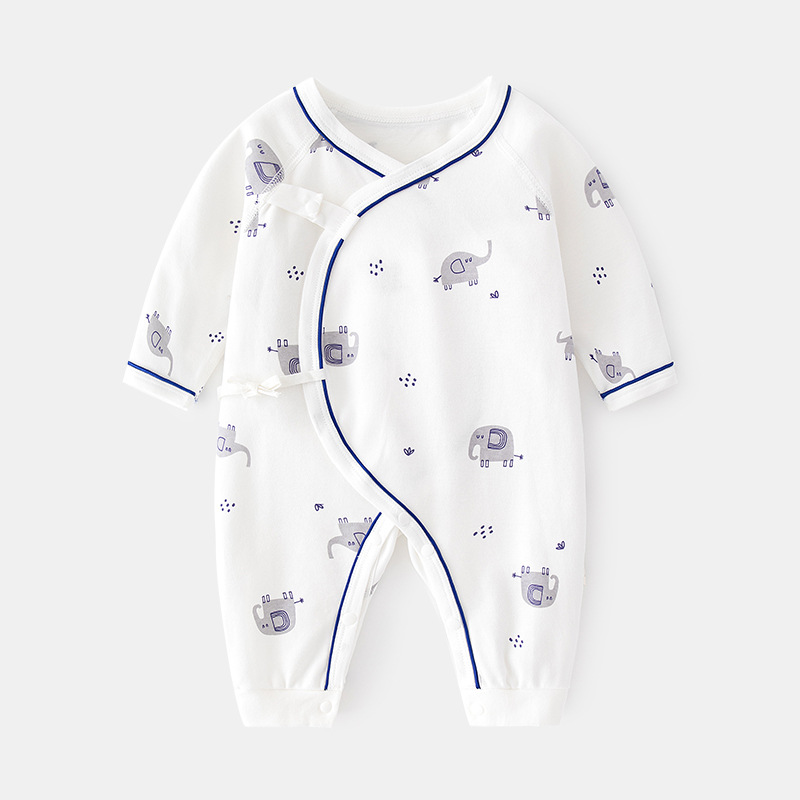 Newborn onesie Autumn and winter pure cotton baby print boneless clothes newborn monk clothes baby spring and autumn clothes