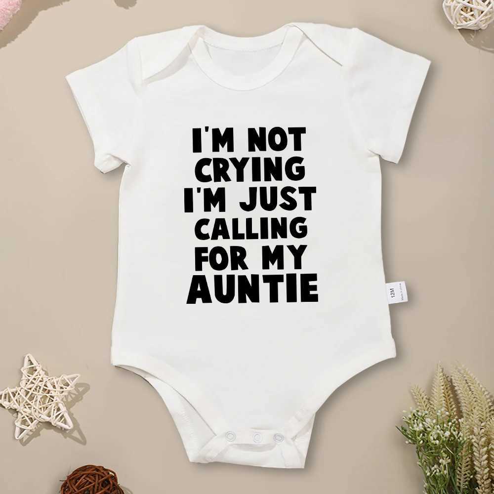 Auntie gift baby boy and girl clothing cotton short sleeved O-neck family newborn Onesie pajamas European popular fast delivery W240812