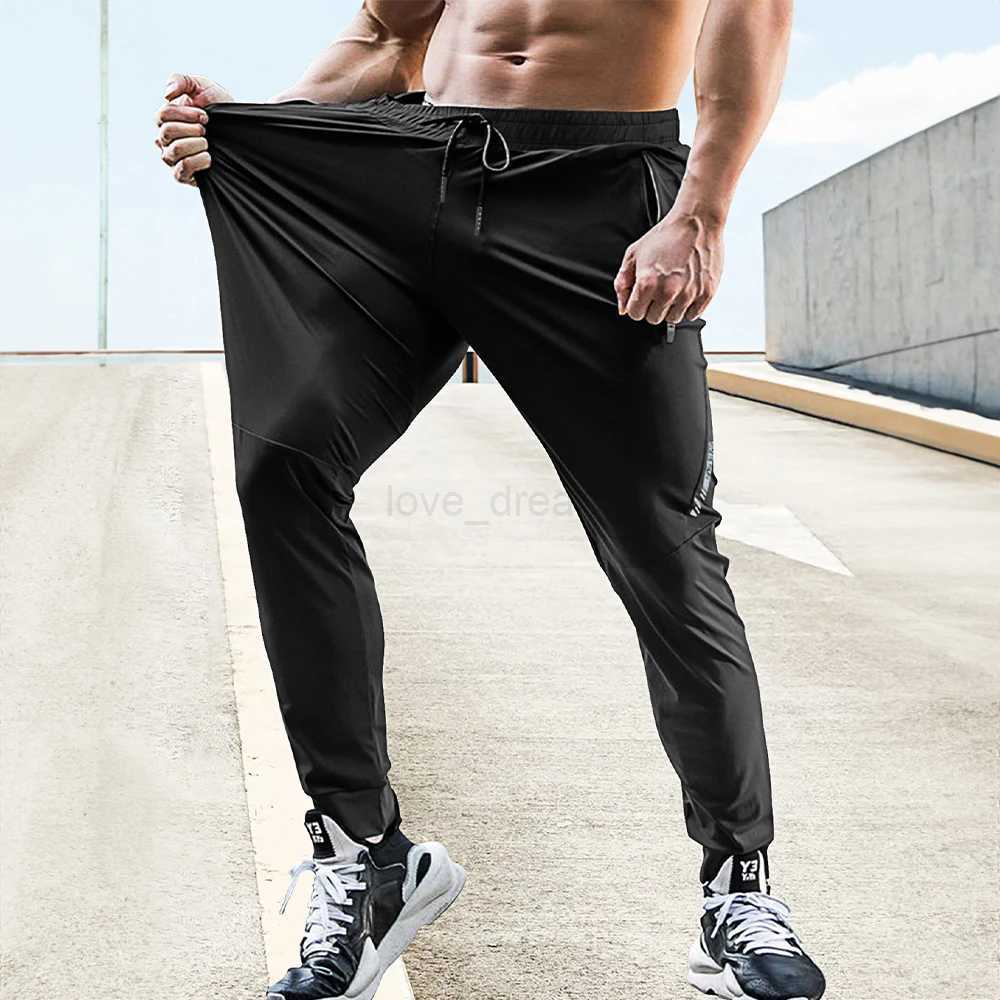 Summer Stretch Men Track Pants Casual Clothing Elastic Waist Jogging Mens Pants Outdoor Training Fitness Breathable Long PantsXJ240813