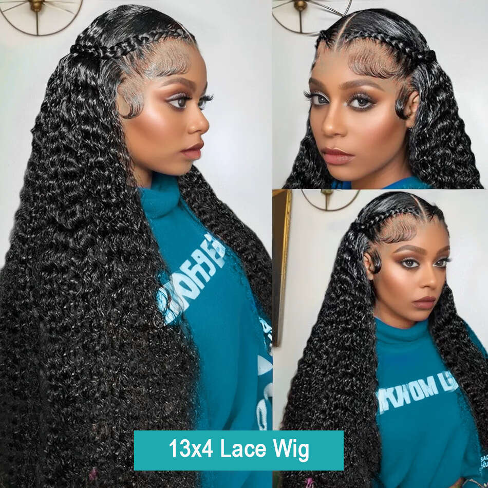 250 Density Water Deep Wave 30 40 Inch 13X4 Front Human 13X6 Lace Frontal Wig HD Transparent Brazilian Remy Hair Woman