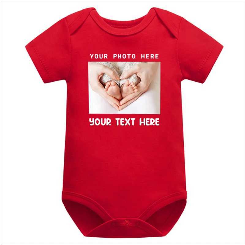 Customized photos of baby tight fitting clothes personalized photos of baby girls clothing customized text shirts personalized newborn baby clothing 0