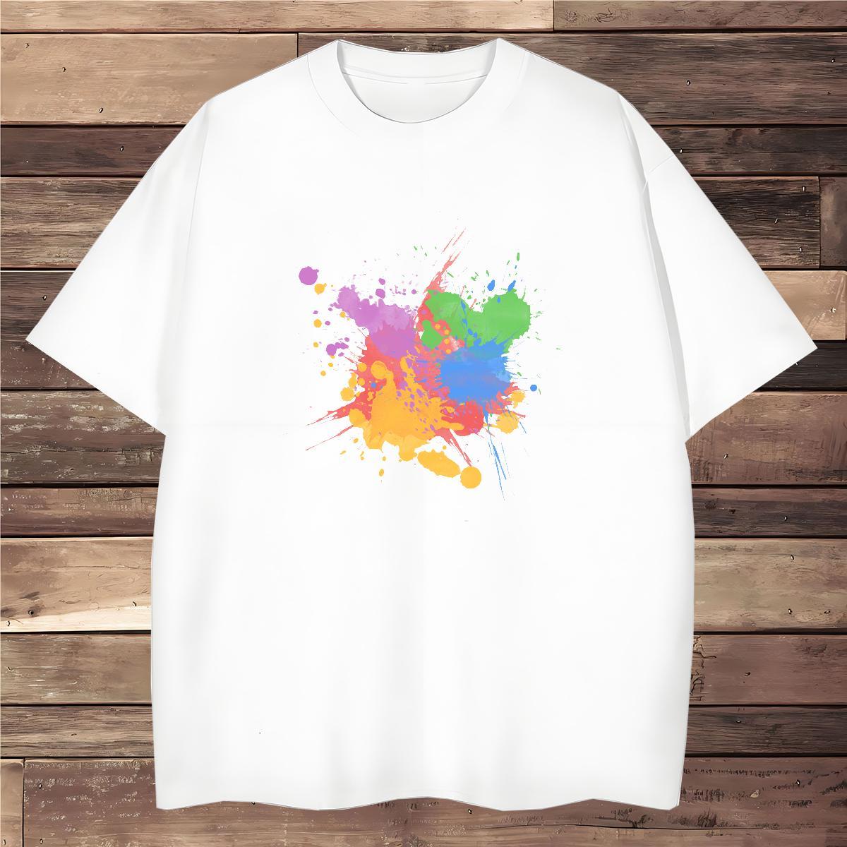 T Shirts Men 230g Pure Cotton icon Home Outdoor Breathable Crew Neck White Plus Size Men Tops Tees Stylist Popular Clothes