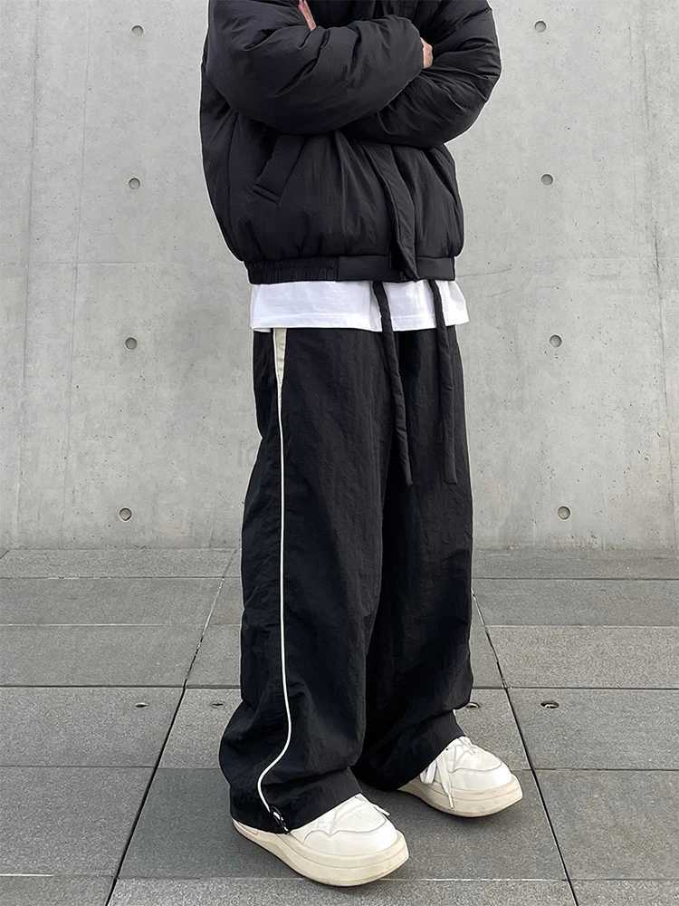 Y2K Men Streetwear Chic Cargo Korean Harajuku Casual Parachute Tech Pants for Women Sweatpants Wide Leg Joggers Trousers ClothesXJ240813