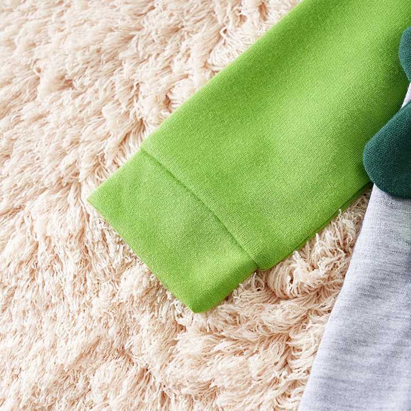 Newborn boy girl toddler clothing jumpsuit casual cute cartoon dinosaur spring and autumn green long sleeved baby jumpsuit W240812