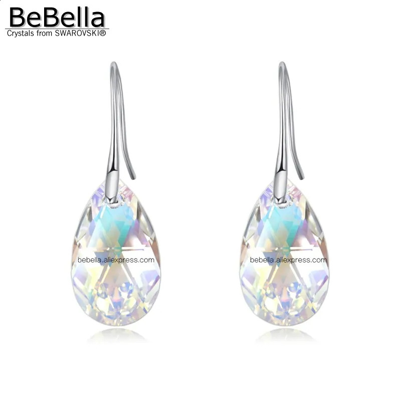 BeBella pear shaped water droplet earrings paired with original Austrian fashion jewelry suitable as a gift for women 240810