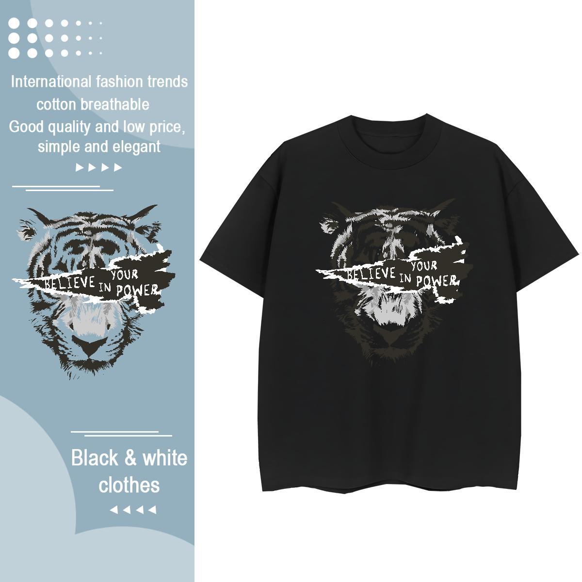 Loose Fit Men T Shirts Breathable Crew Neck Street Custom Printing 230g Cotton Men Tops Tees Classic Casual Tee Shirt