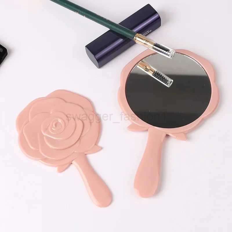Retro Rose Flower Shape 3D Stereo Cosmetic Makeup Compact Mirror 4 Colors Choose Hand Mirror Compact Mirror WholesaleXJ240813