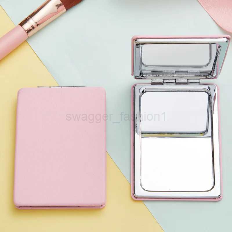 Folding Mirror Pocket Mini Portable Makeup Mirrors Travel Hand Small Mirror Vanity Foldable Compact Cosmetics ToolsXJ240813