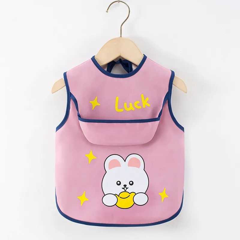 Bibs Burp Cloths 2PCS/1PCS Eating Feeding Smock Baby Toddler Apron Bibs Waterproof Adjustable Size Girls Boys Newborn Stuff 1-4 YearsL4812