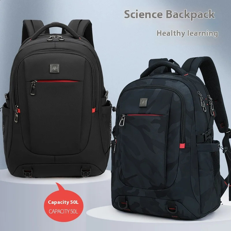 Backpack Primary School Middle Students High Bags Large Capacity Ultra Light Load Reduce Outdoor Travel Business 240813