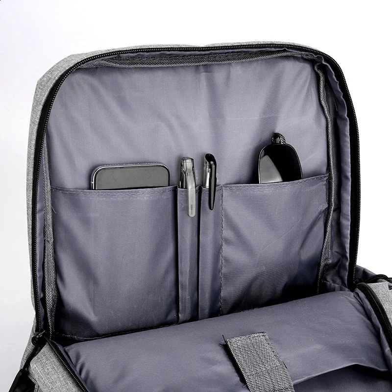 Business laptop backpack large capacity multifunctional USB charging waterproof film mens casual shoulder bag w240813