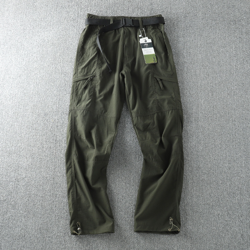 Waterproof pants mens cargo spring and summer quick drying Trouser outdoor sports hiking camping fishing 4XL 240812