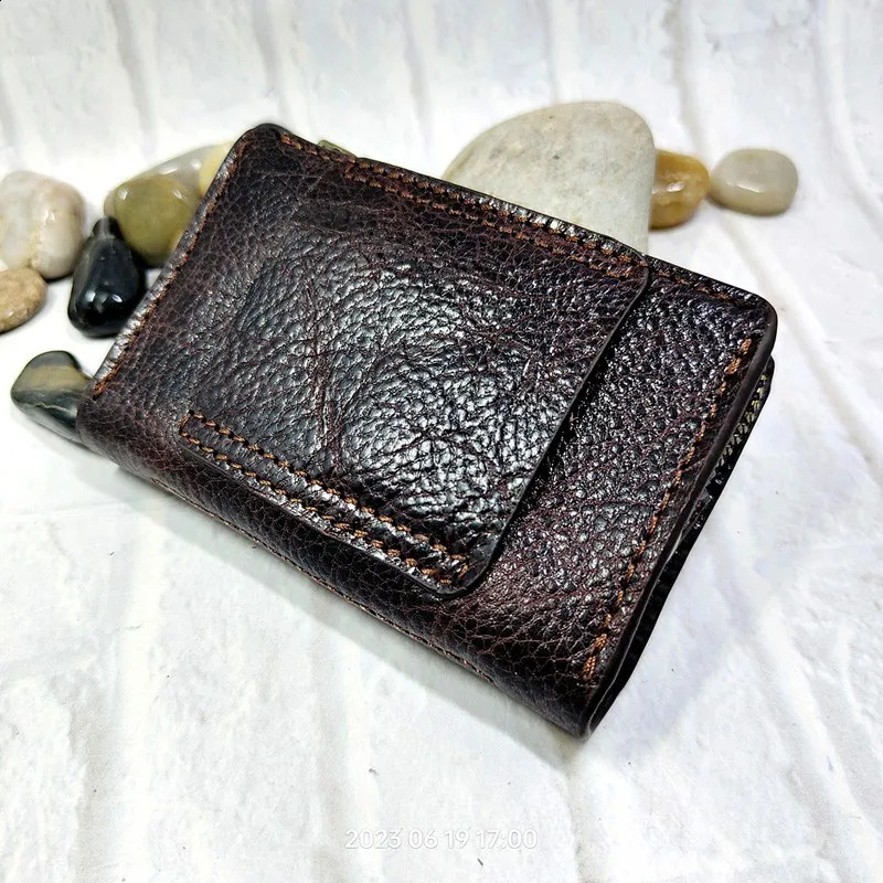 Multi functional zipper mini waist bag with leather strap cardboard box money charter key bag L120902SD 240812