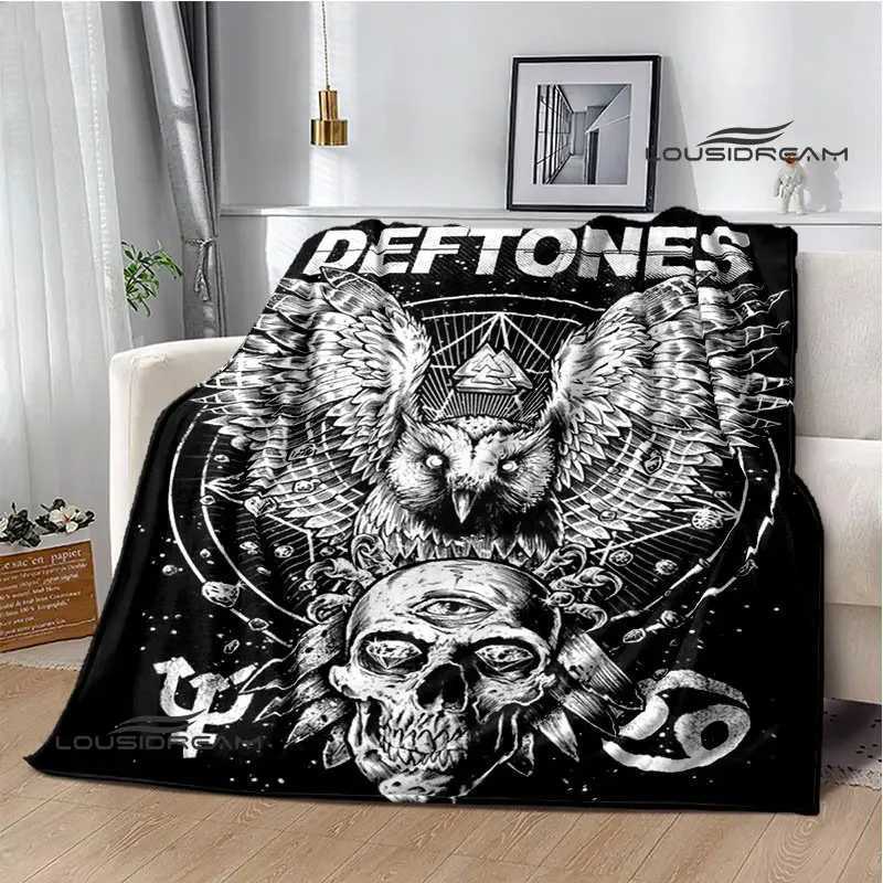 Deftones band printed blanket kids blanket flannel soft cozy blanket home travel blanket birthday gift decorationXJ240813