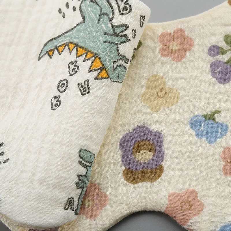 Bibs Burp Cloths Cute 6 Layers Cotton Gauze Baby Bibs Autumn New Saliva Towel Newborn Burp Cloths Bandana Scarf for Boys Girls Feeding Drool BibL4812