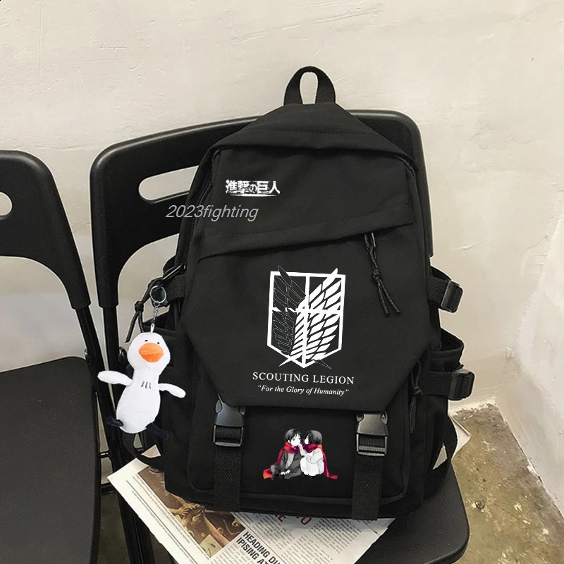 Attack Titan Backpack Travel Student College Unisex School Bag Cool Laptop Mochila Fashion for Men and Women 240813
