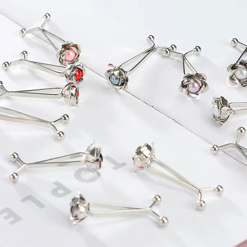Rose headscarf shawl scarf clip fixed clip brooch pin