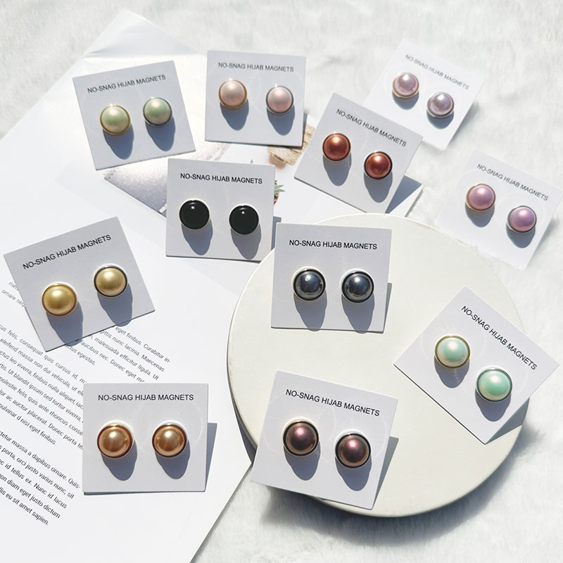 Pearl magnetic buckle scarf buckle collar clip magnetic suction buckle brooch scarf shawl fixed anti light magnetic buckle
