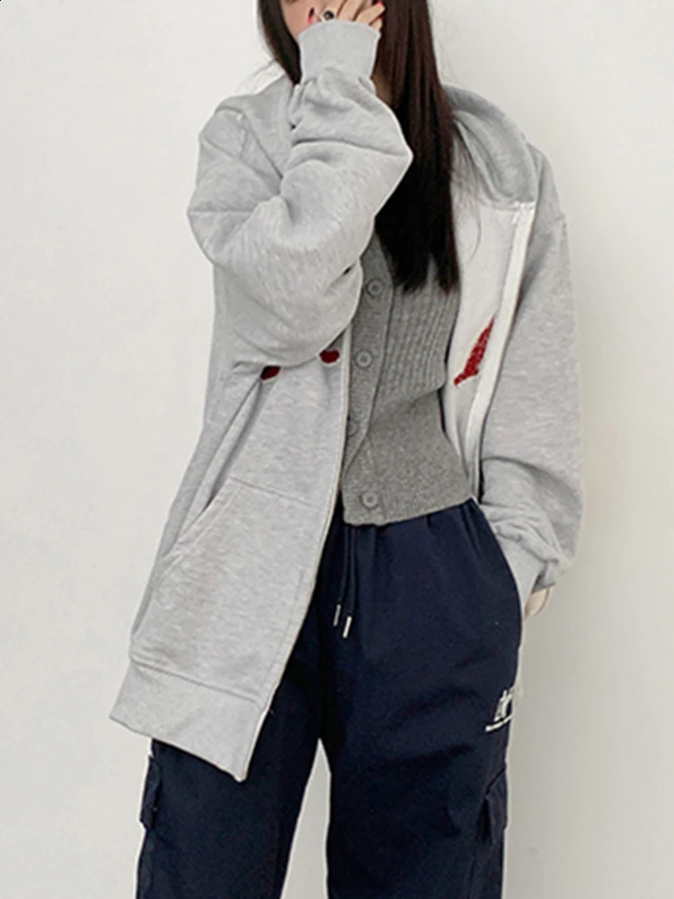 Basic Long Sleeves Chic Letter Printed Female Hoodies Autumn Simple Hooded Fashion Contrast Color Loose Casual Women Hoodies 240812