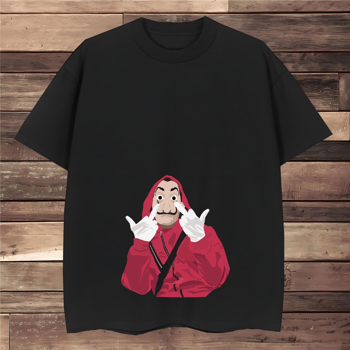 T Shirts Men 230g 100% Cotton portrait Anime Printing Street Breathable Short Sleeve Custom Printed Men Tees 2024 New Classic Tees Shirts