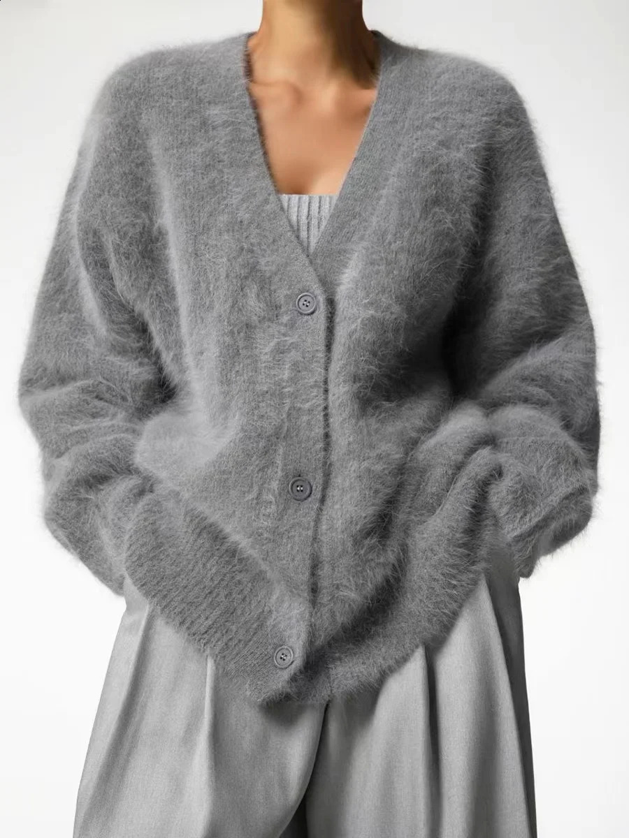 Autumn Elegant Long Sleeve Sweater Women Single-Breasted Female Casual Cardigan Soft Flexible Knitted Outwear Winter 240812