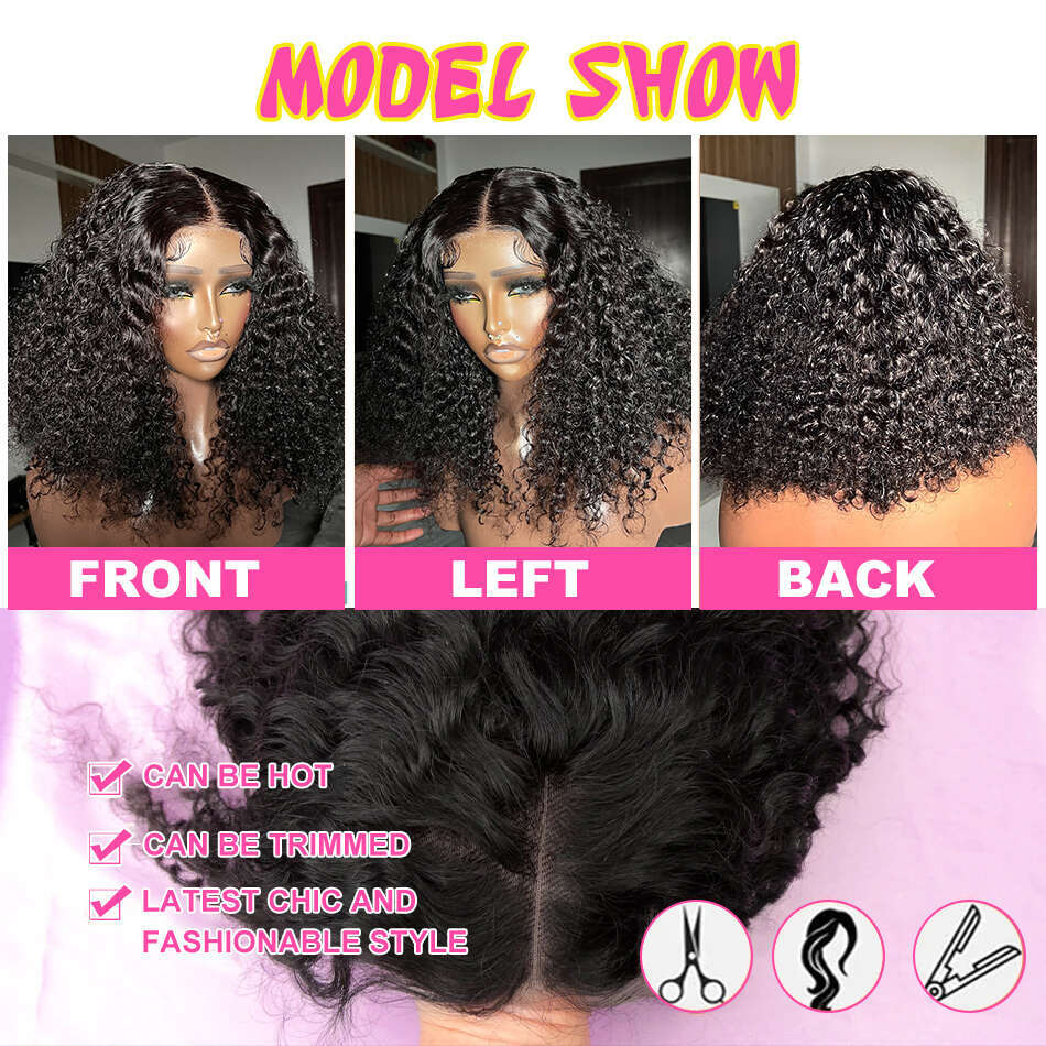 13X6 Short Curly Bob Water 13X4 Deep Wave Lace Front Wigs 5X5 Glueless Wig Human Hair For Women