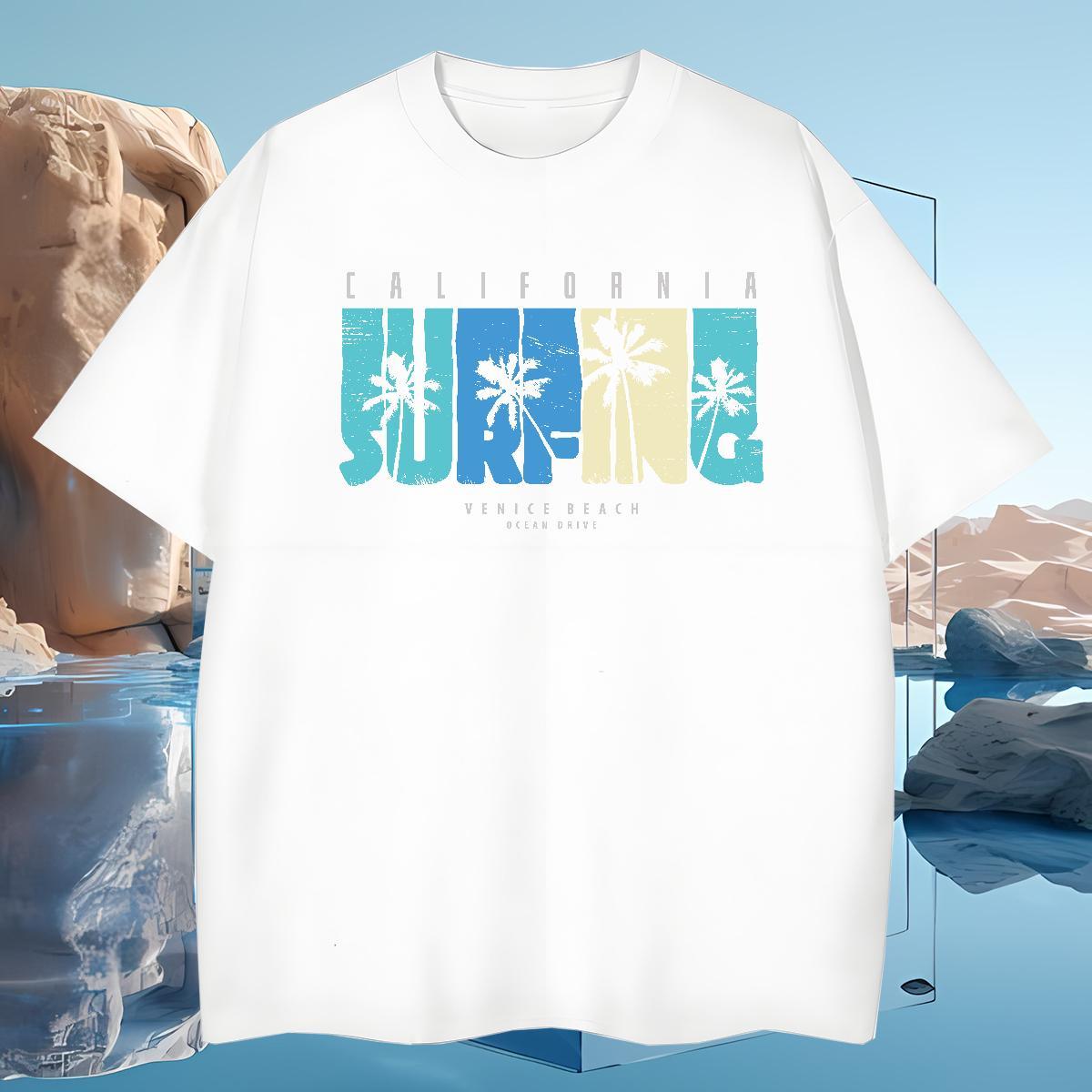 Men T Shirts 230g Cotton tree Spring Summer Breathable DIY Logo Oversized Tshirts Custom Brand Tee Shirt