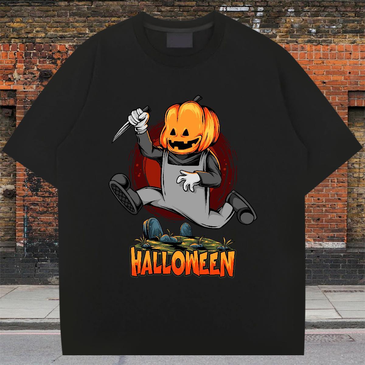 Designer T Shirt For Man pumpkin Pure Cotton Hip Hop Street Custom Print Plus Size 230g Cotton Men Tees 2024 Designer Polos