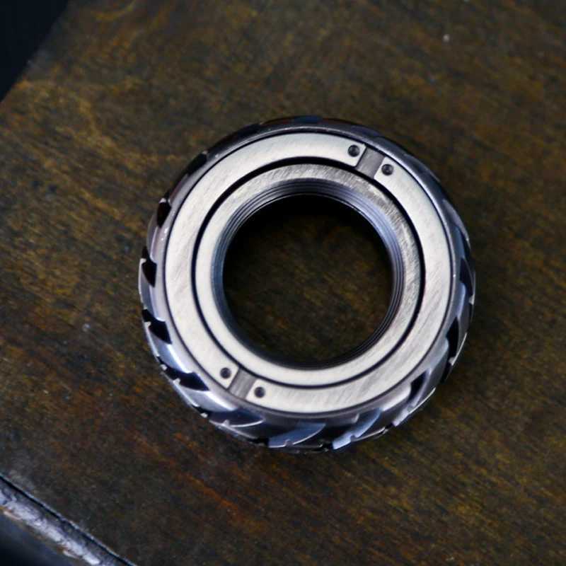 Ratchet Wheel Fidget Ring Fidget Slider Adult EDC Metal Fidget Toys ADHD Hand Spinner Stress Relief Toys Office Toy Adult Gift Y240810