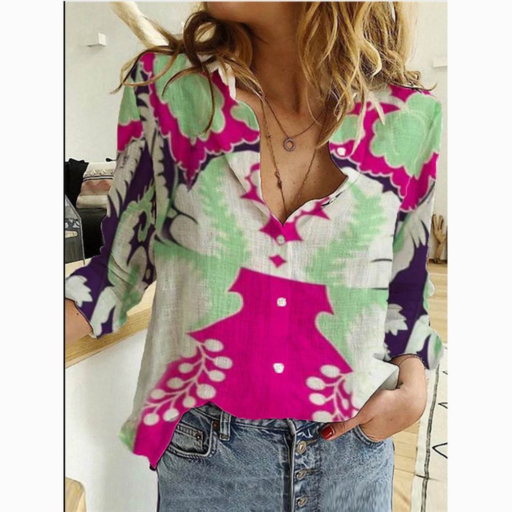 Autumn lady shirts Office women Blouses Shirt tops Cross