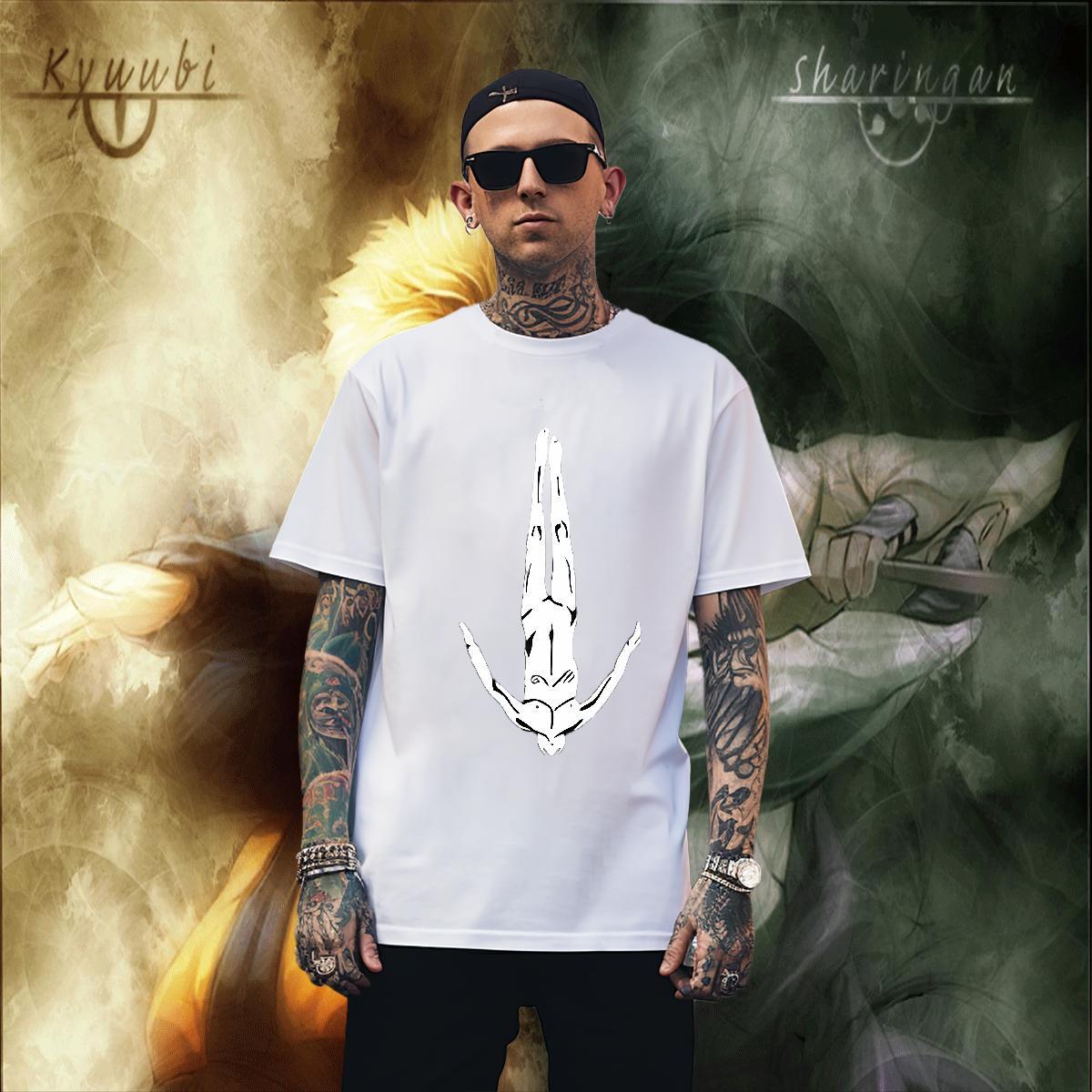 Wholesale character Man T Shirts Casual Beach Tshirt for Man Woman 230g Cotton New Short Sleeve O-Neck DIY Printed Polos