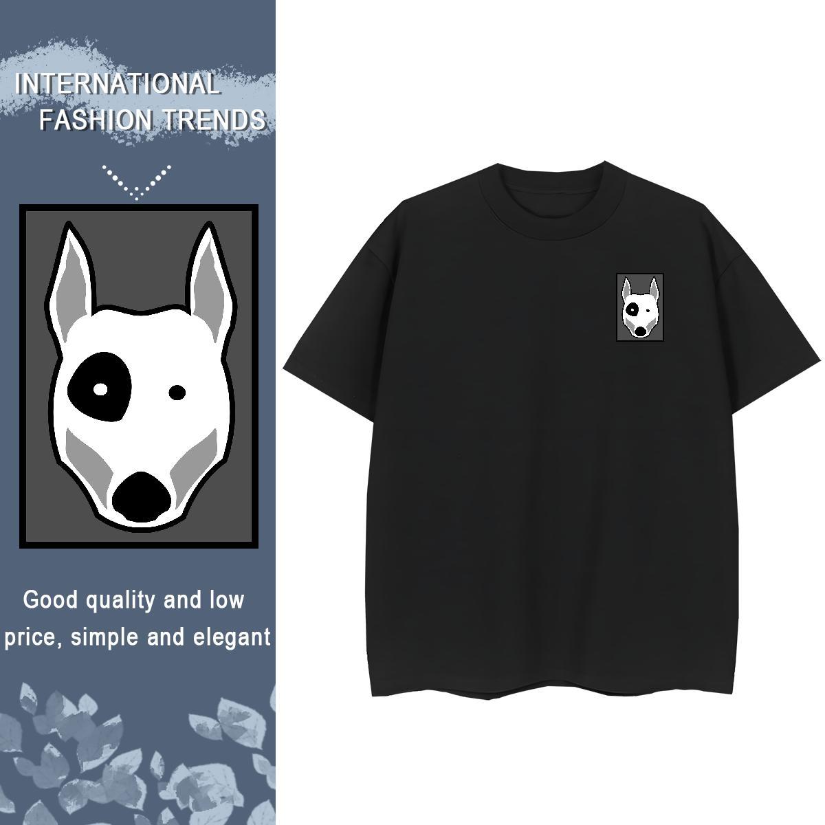 T Shirts Men 230g Pure Cotton Dog Casual Daily Wear Short Sleeve O-Neck Customized Print Men Tops Tees Classic Designer Polos
