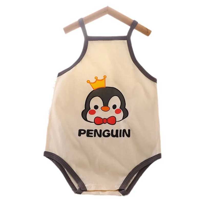 2024 Baby Climbing Clothing Summer New Boys Thin Girls Sling Newborn Children Triangle Climbing Romper W240812