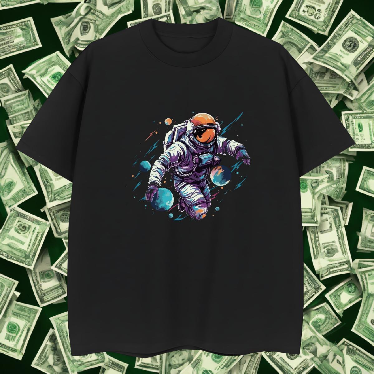 T shirt 100% Cotton 230g universe Sport Crew Neck Plus Size Cartoon Tshirt for Man Woman 2024 Cool Tshirts