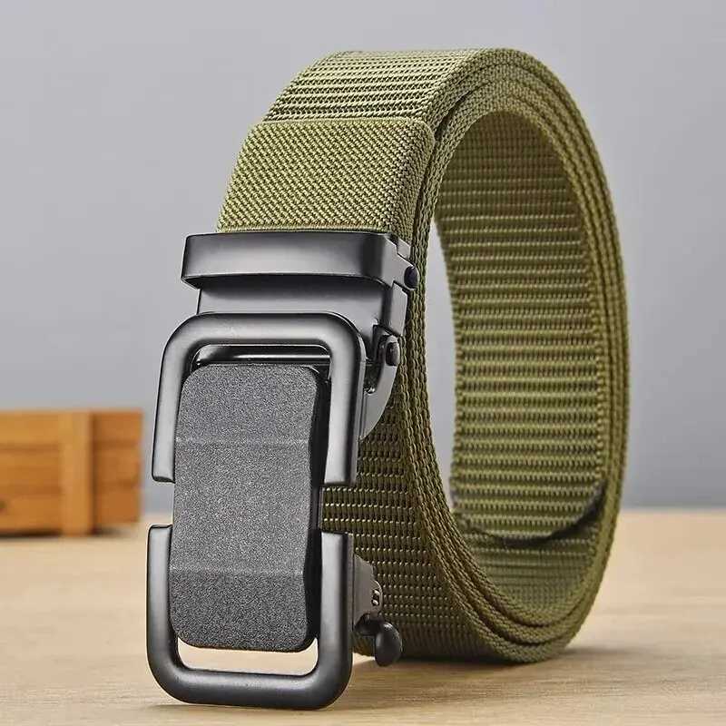 Mens spine belt mens tactical belt nylon groove belt with adjustable buckle W240807