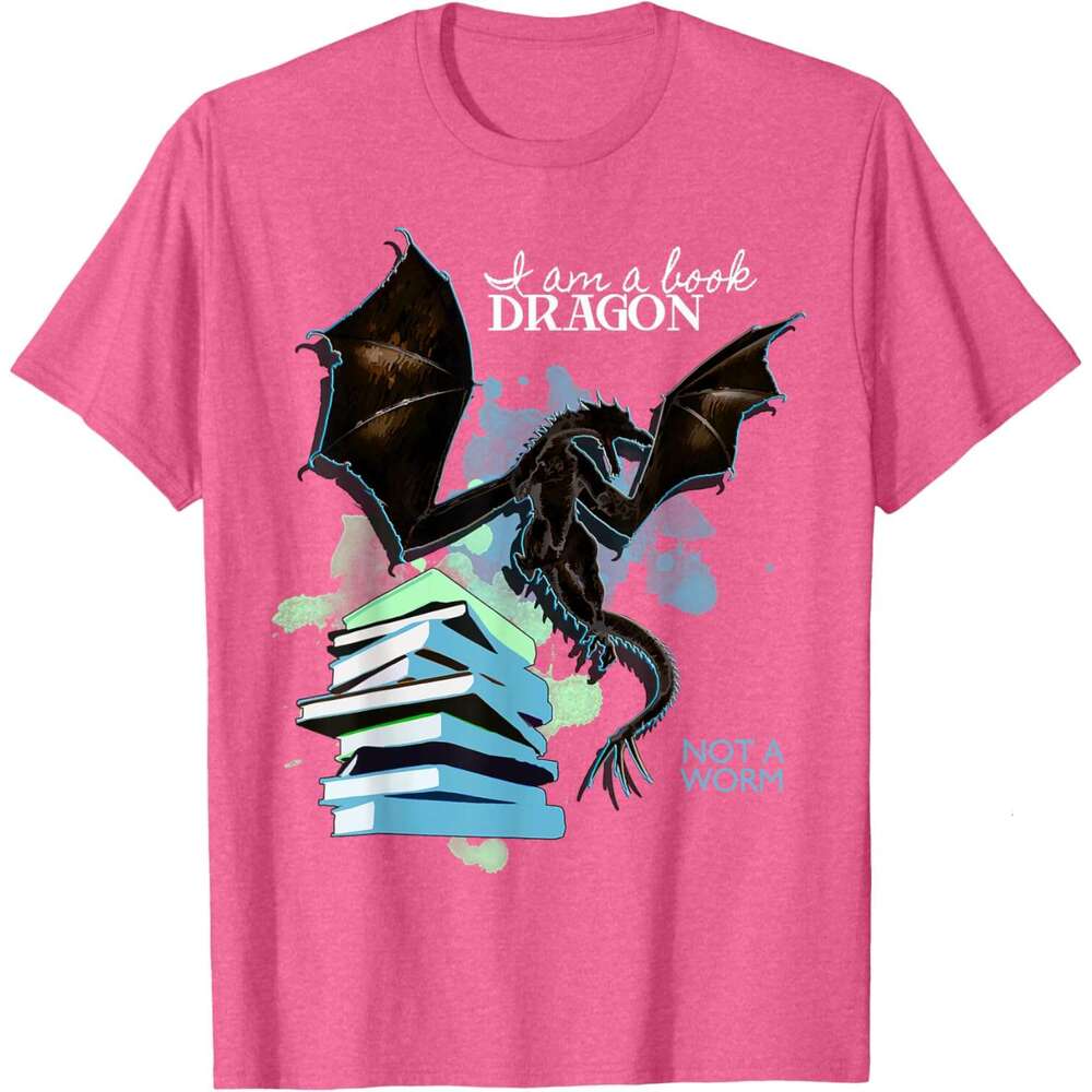 2025S Fashion Designer T Shirt For Mens I Am Book Dragon Not A Worm Funny Reading Lover Gift T Shirt Shirts Tshirt Graphic Tee Casual Tops Clothes Sho