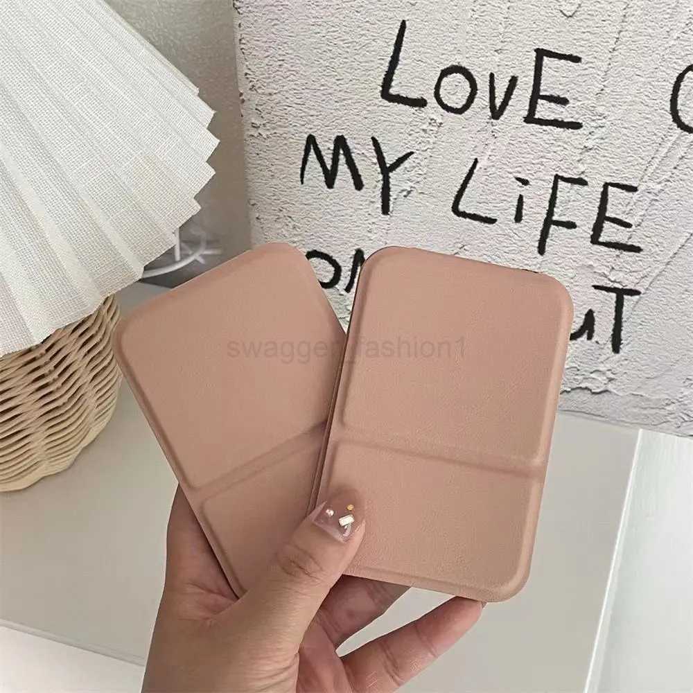 Portable Small Desktop Stand Mirror Delicate Hand-held Folding Make Up Mirror Personalised Unisex Compact Cosmetic MirrorXJ240813