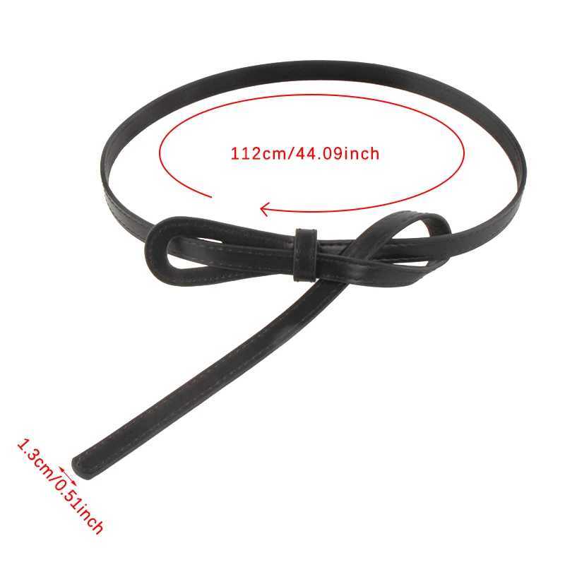 Womens thin knot belt fashionable belt PU belt long womens clothing designer dress outerwear accessories belt W240807
