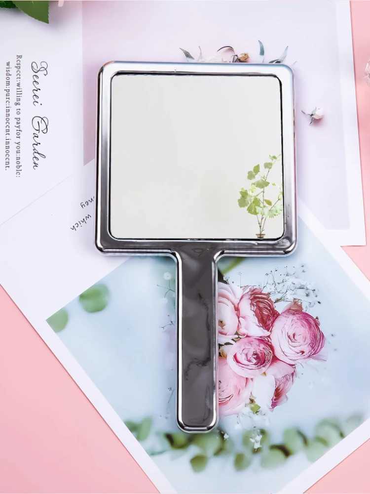 Cosmetic MirrorPortable Handle Mirror Electroplating Style Beauty Mirror Hand-Held Makeup Mirror Irregular Creative Dressing RoXJ240813