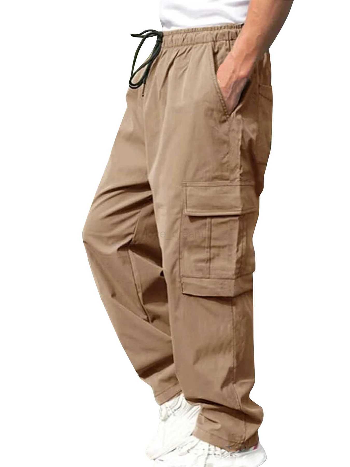 2024 Streetwear Hip Hop Joggers Cargo Pants Men Multi-Pocket Elastic Waist Harem Trousers Male Harajuku Casual Woman SweatpantsXJ240813