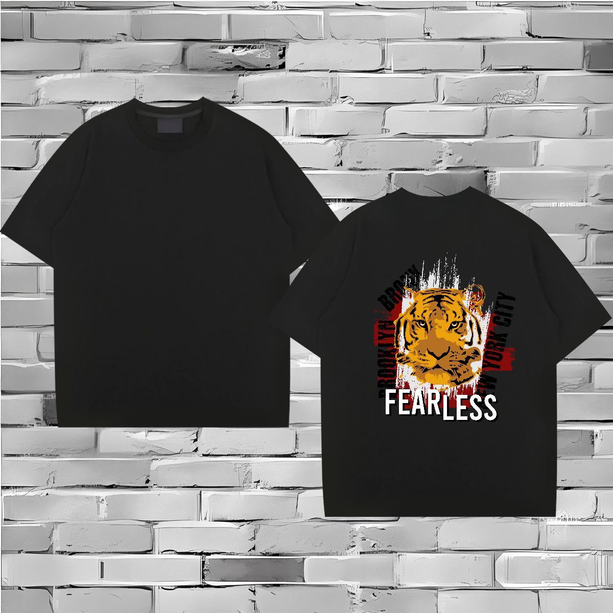 DIY Customized Tshirts Spring Summer 230g Cotton Top Tees Breathable Comfortable T-Shirts Cartoon Print