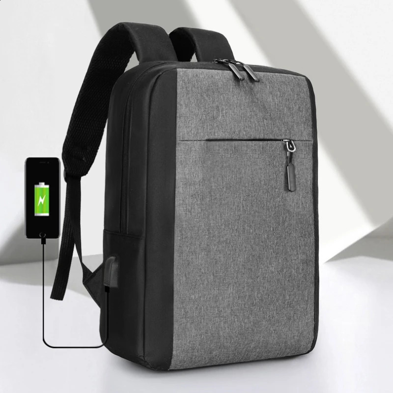 Waterproof and antitheft business laptop backpack with USB charging port luggage handheld bag set mens clothing webbing 240813