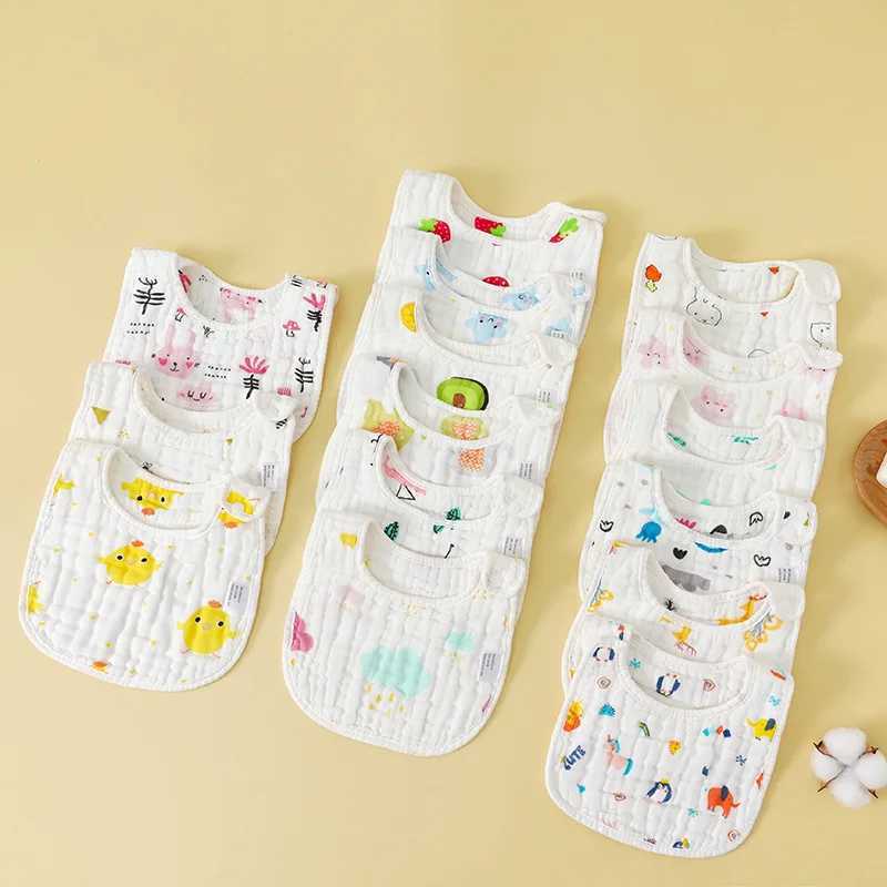 Bibs Burp Cloths Baby Bibs 8 Layers Gauze Baby Kids Bandana Feeding Burp Cloth Soft Newborn Infant Saliva Towel Baby Girl Boy AccessoriesL4812