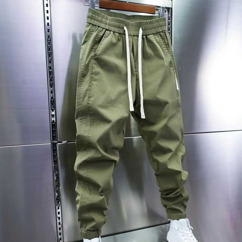 Drawstring Men Sports Pants Casual Pockets Thin Jogging Pants Men Fitness Joggers Running Pants Loose Sweatpants SportswearXJ240813