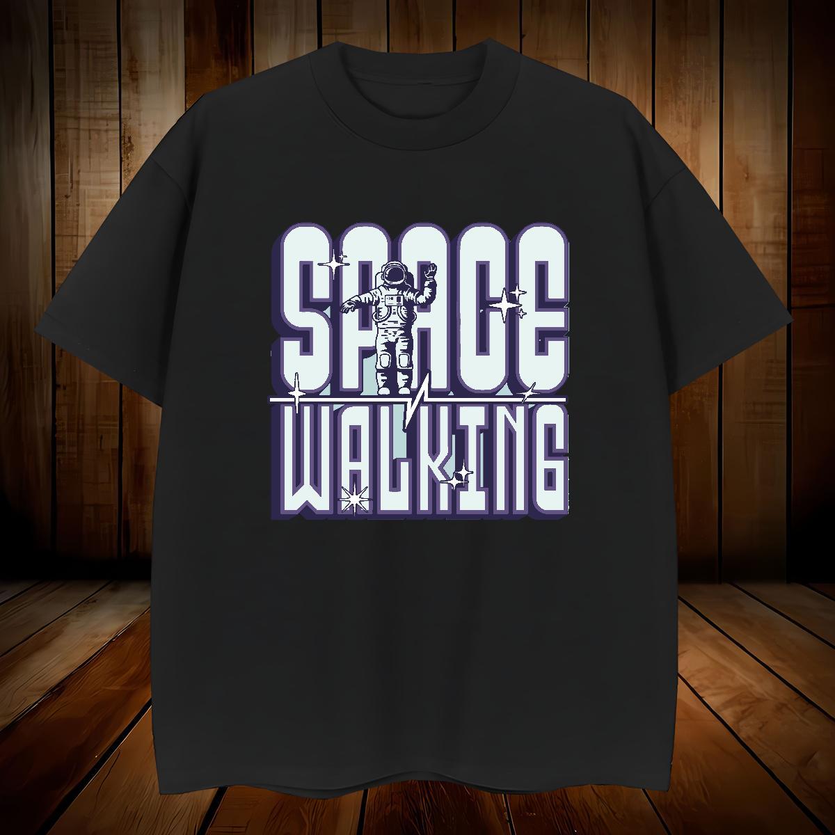 Man T Shirts 230g 100% Cotton cosmonaut Anime Printing Street Short Sleeve Soft DIY Anime Men Tshirts Classic Casual Loose Tees Shirts