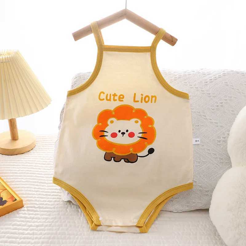 2024 Baby Climbing Clothing Summer New Boys Thin Girls Sling Newborn Children Triangle Climbing Romper W240812