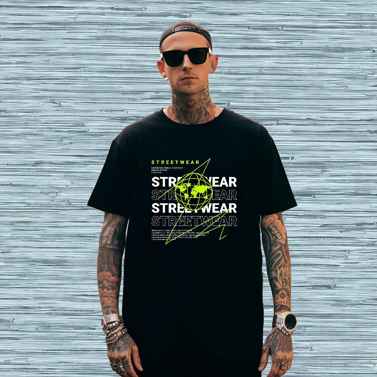 Unisex letter Mens T Shirts Spring Summer Tshirts 230g Cotton Fashion New Crew Neck Breathable Cartoon Print Tees Shirts